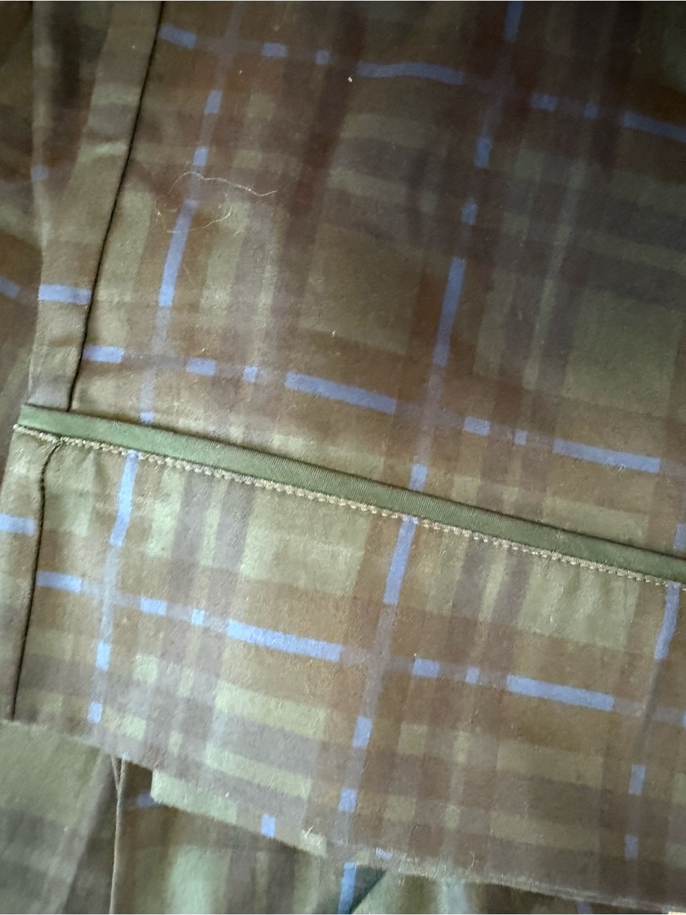 Reformation Plaid Pajama Set in Green and Blue - Picture 8 of 10